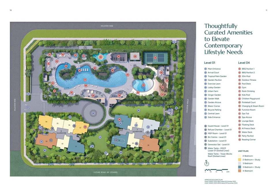 Site plan of Hillhaven in Singapore