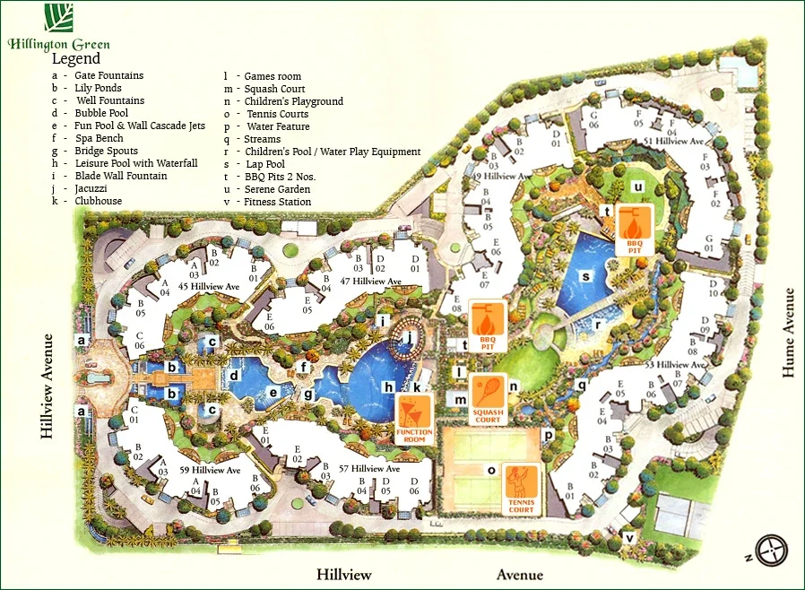 Site plan of Hillington Green in Singapore