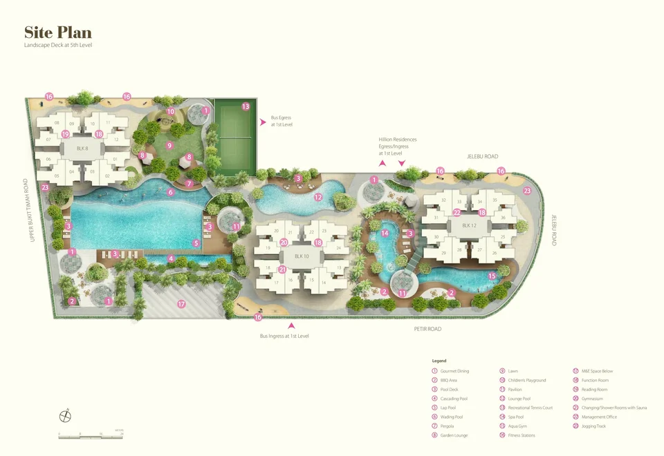 Site plan of Hillion Residences in Singapore