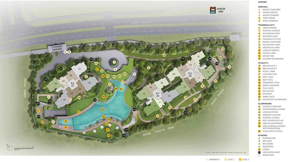 Site plan of Hillock Green in Singapore