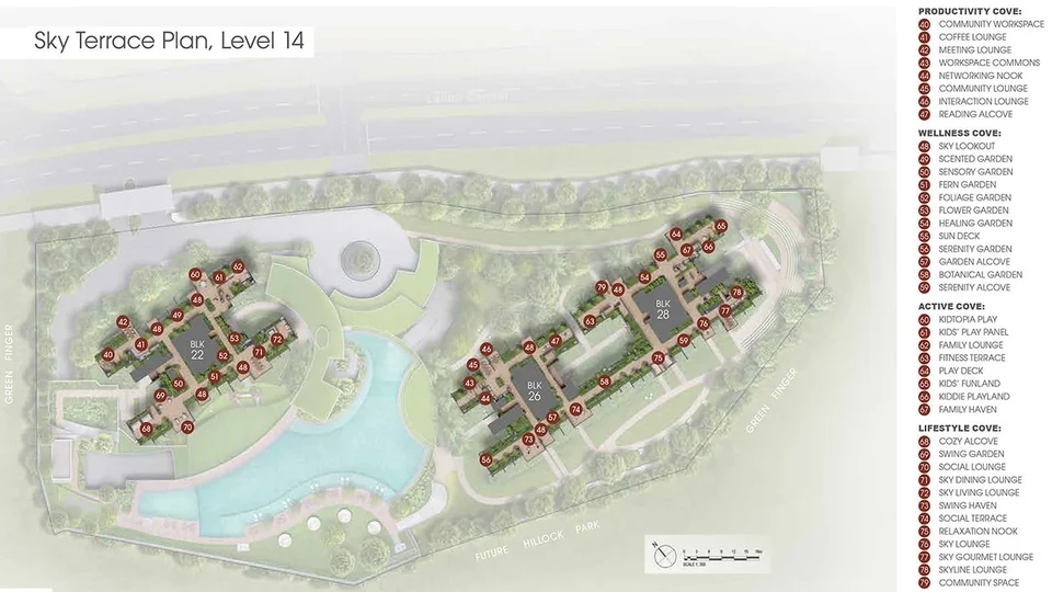 Site plan of Hillock Green in Singapore
