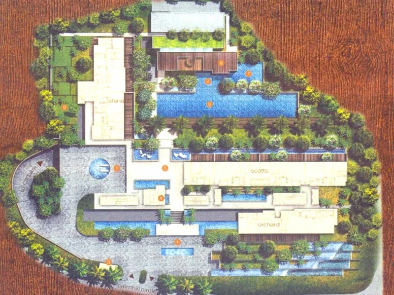 Site plan of Hilltops in Singapore