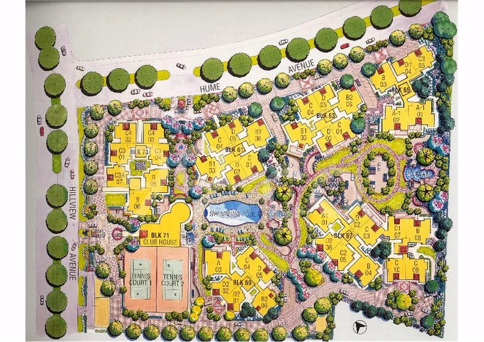 Site plan of Hillview Green in Singapore