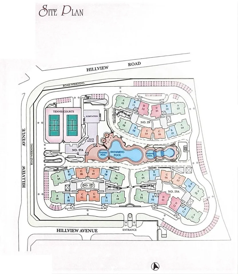 Site plan of Hillview Heights in Singapore