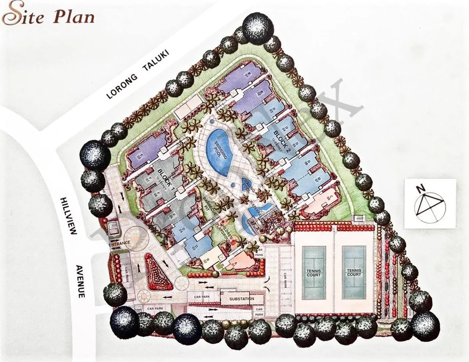 Site plan of Hillview Park in Singapore