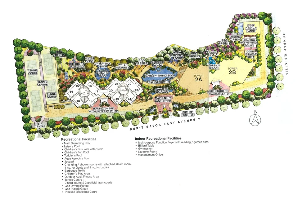 Site plan of Hillview Regency in Singapore