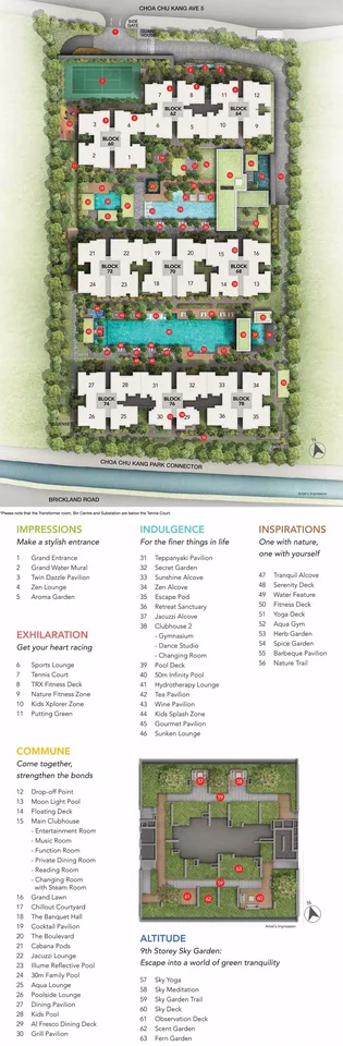 Site plan of Inz Residence in Singapore