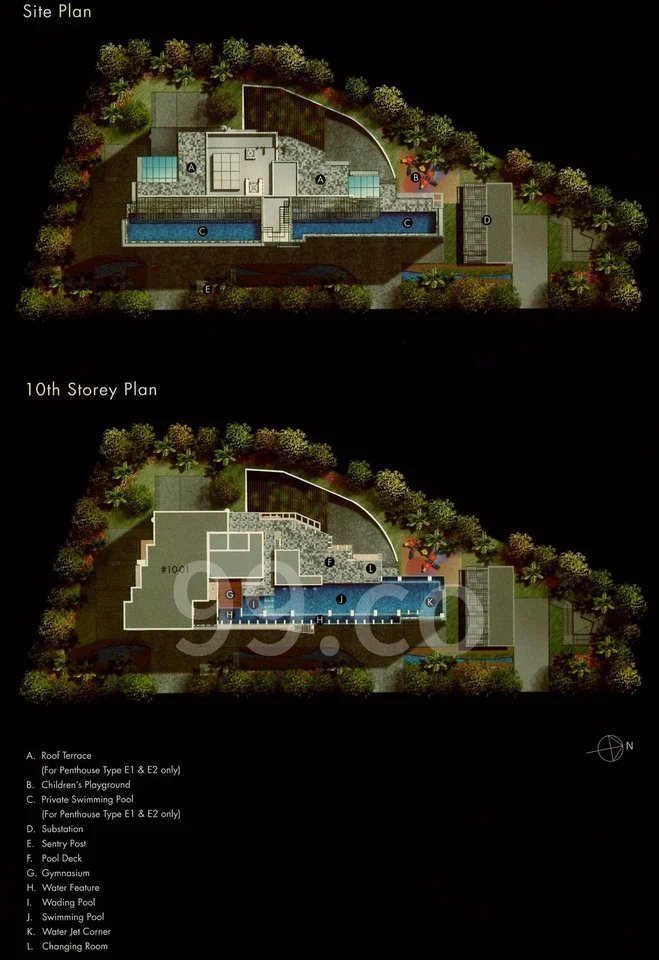 Site plan of Iridium in Singapore