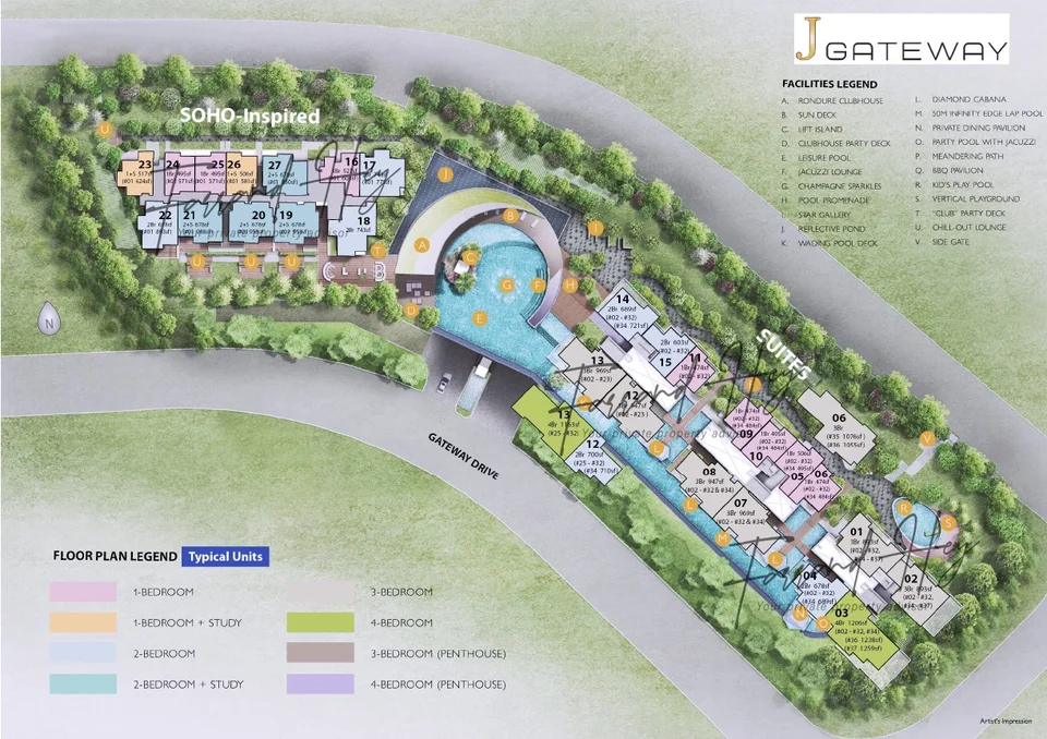 Site plan of J Gateway in Singapore