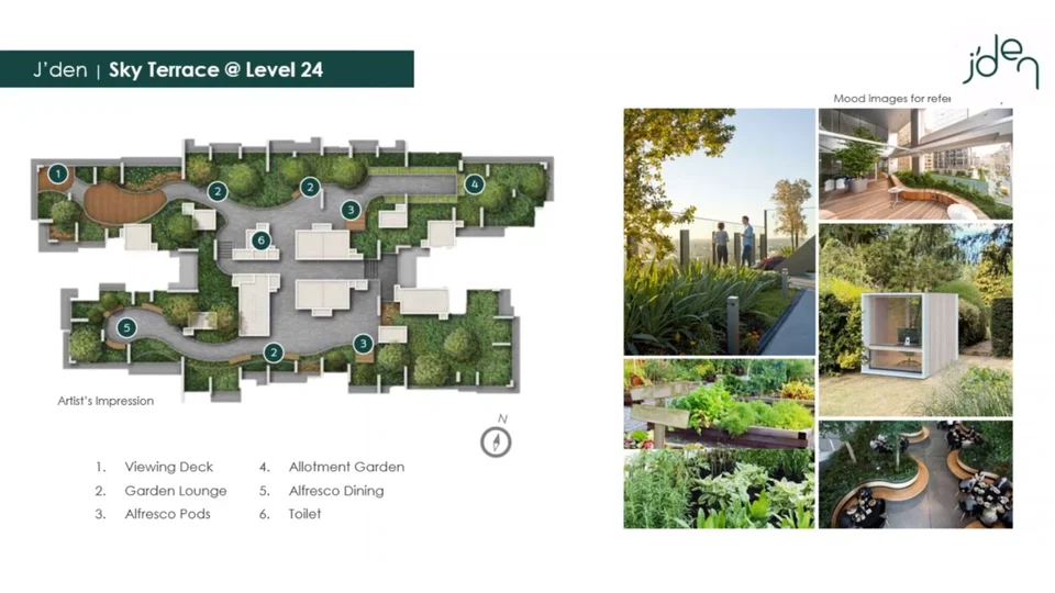 Site plan of J'Den in Singapore