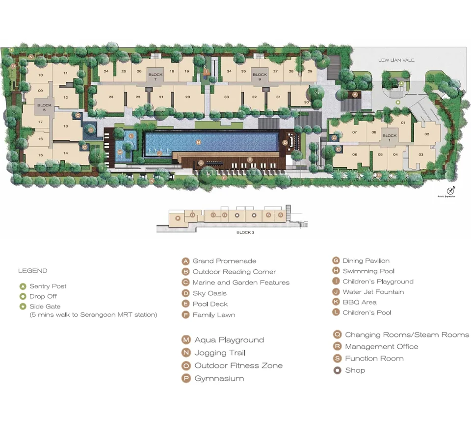 Site plan of Jade Residences in Singapore