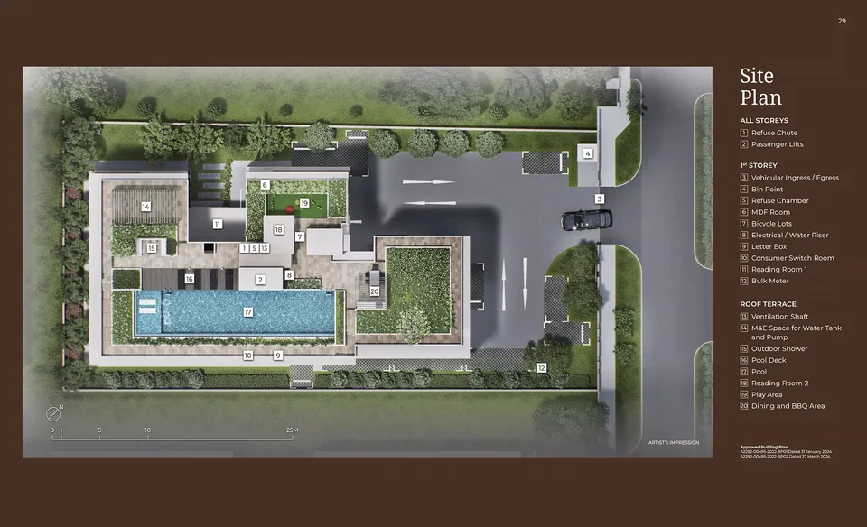 Site plan of Jansen House in Singapore
