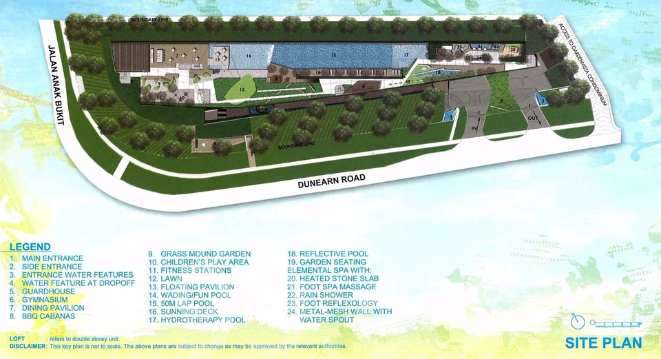 Site plan of Jardin in Singapore