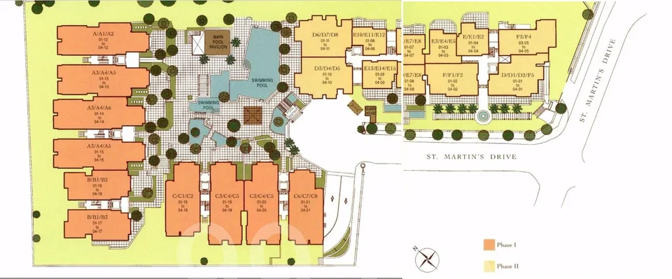 Site plan of Jervois Lodge in Singapore