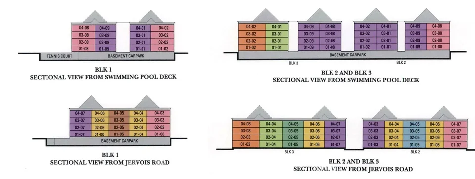 Site plan of Jervois Lodge in Singapore
