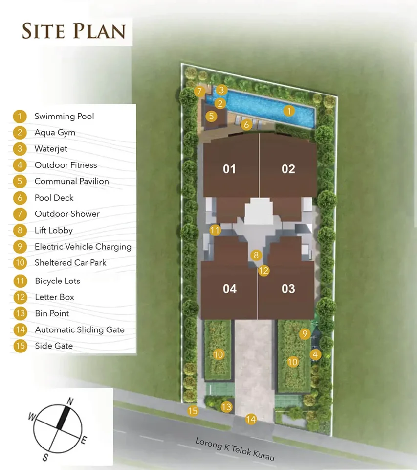 Site plan of K Suites in Singapore