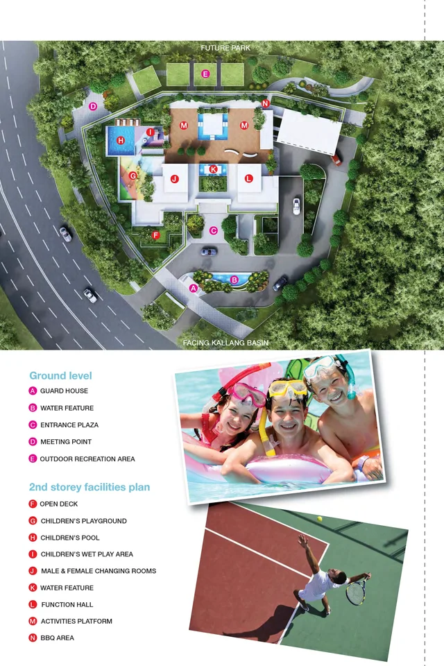 Site plan of Kallang Riverside in Singapore