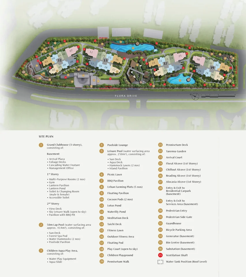 Site plan of Kassia in Singapore