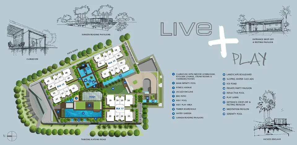 Site plan of Katong Regency in Singapore