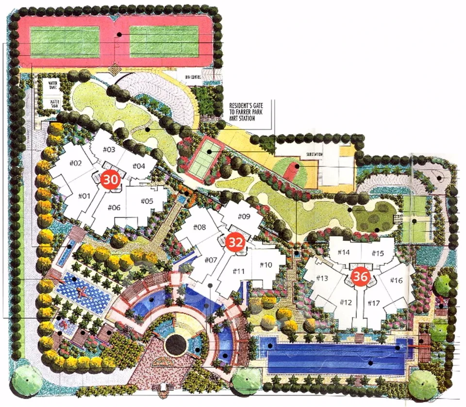 Site plan of Kerrisdale in Singapore