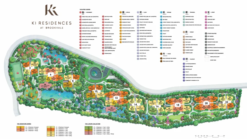 Site plan of Ki Residences At Brookvale in Singapore