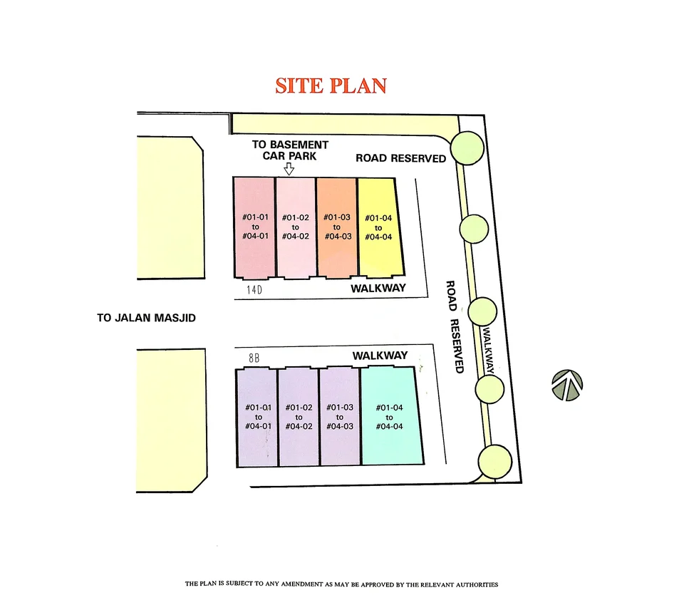 Site plan of Kingston Terrace in Singapore
