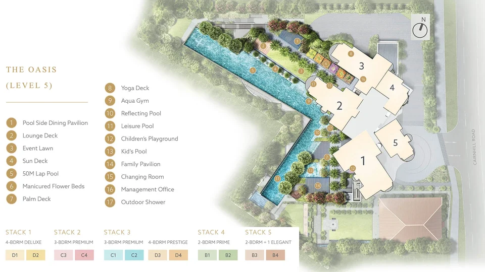 Site plan of Klimt Cairnhill in Singapore