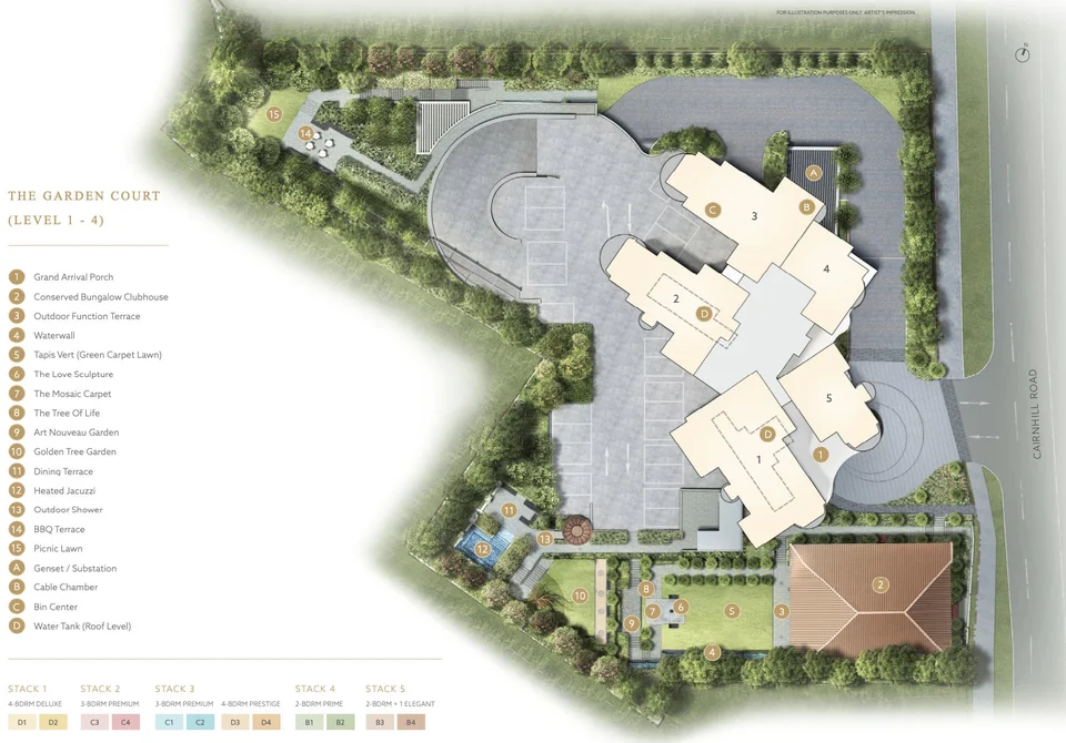 Site plan of Klimt Cairnhill in Singapore