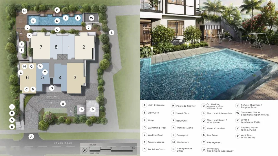 Site plan of Kovan Jewel in Singapore