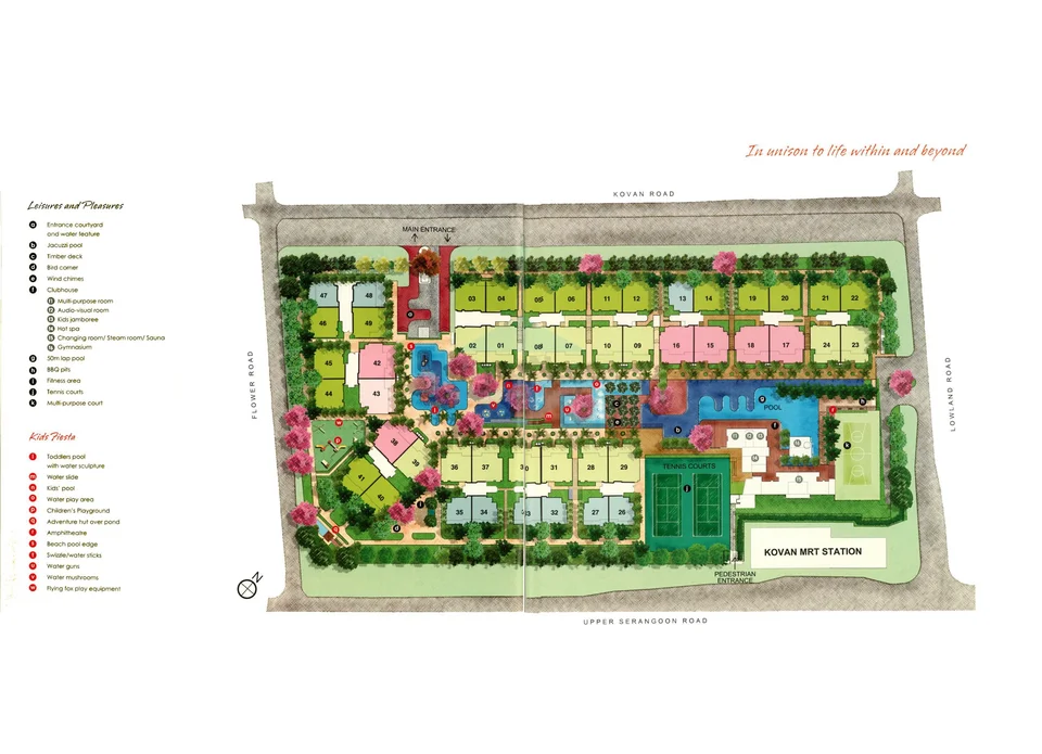 Site plan of Kovan Melody in Singapore
