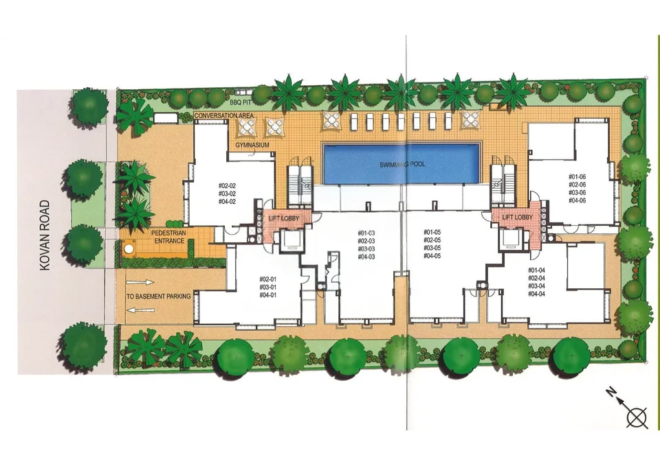 Site plan of Kovan Primera in Singapore