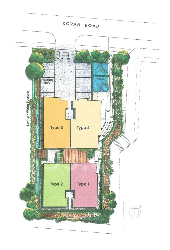 Site plan of Kovana in Singapore