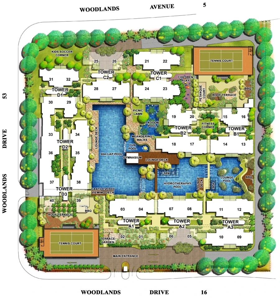 Site plan of La Casa in Singapore