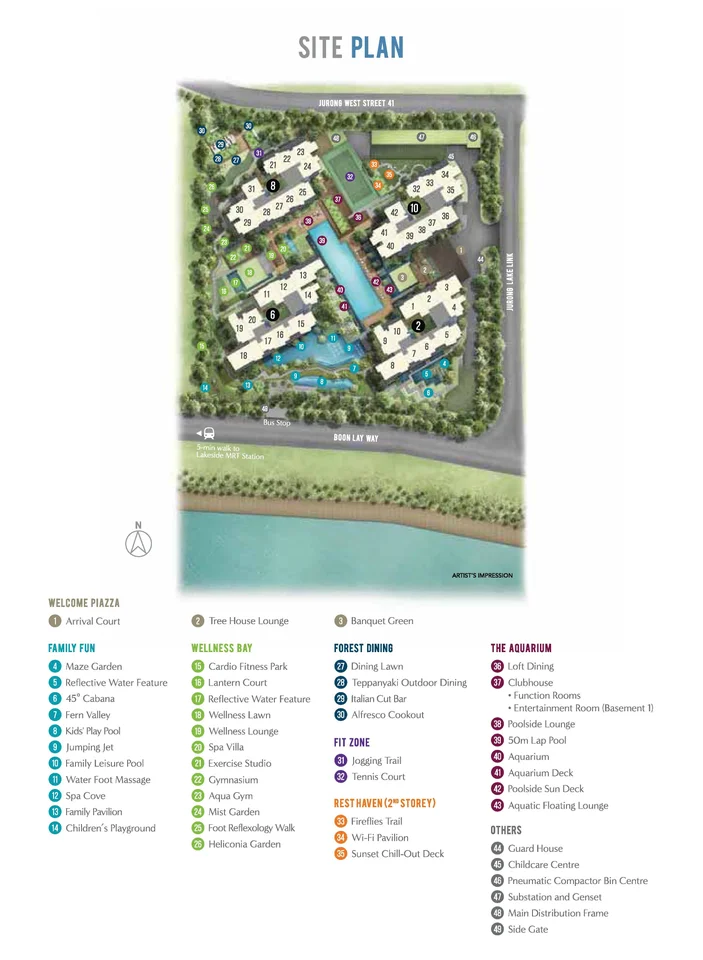 Site plan of Lake Grande in Singapore