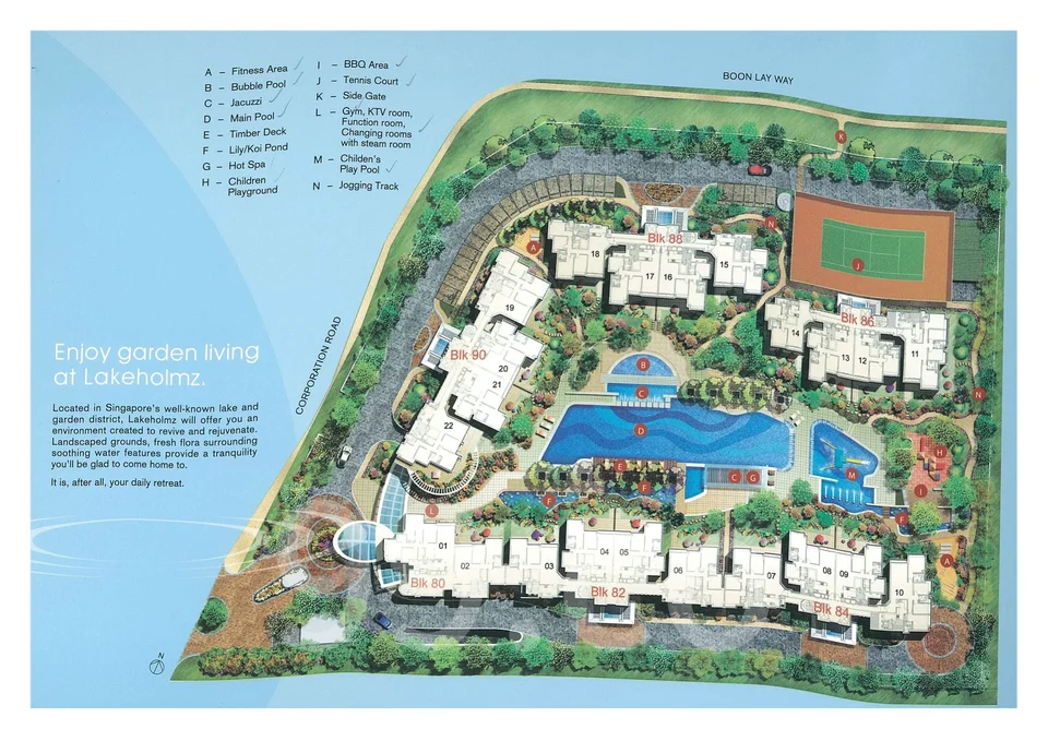 Site plan of Lakeholmz in Singapore