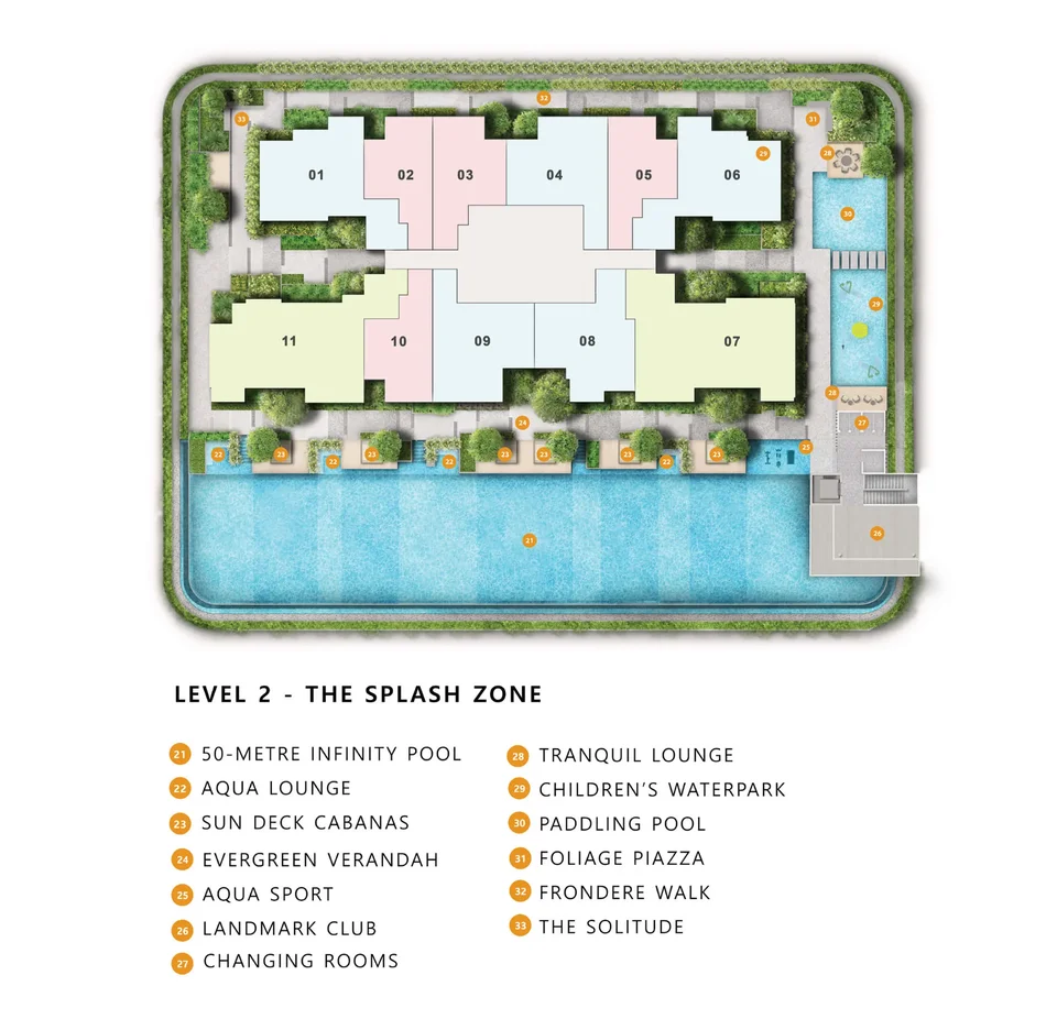 Site plan of Landmark Tower in Singapore