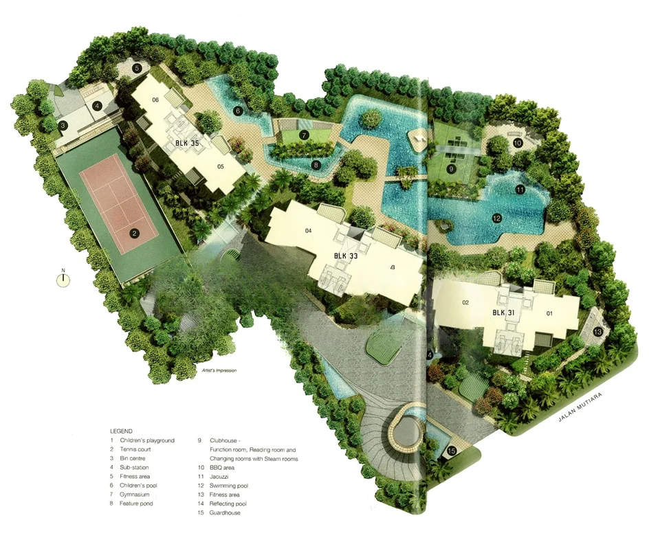 Site plan of Latitude in Singapore