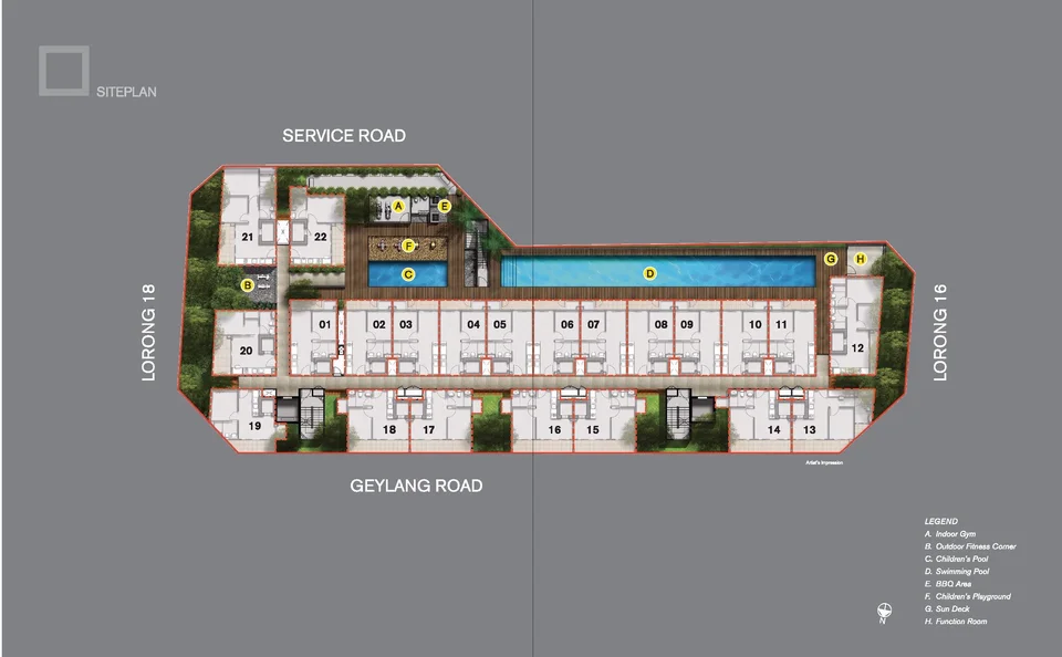 Site plan of Le Regal in Singapore