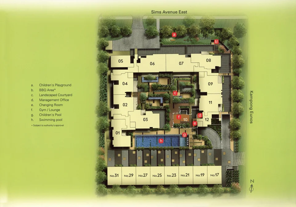 Site plan of Le Reve in Singapore