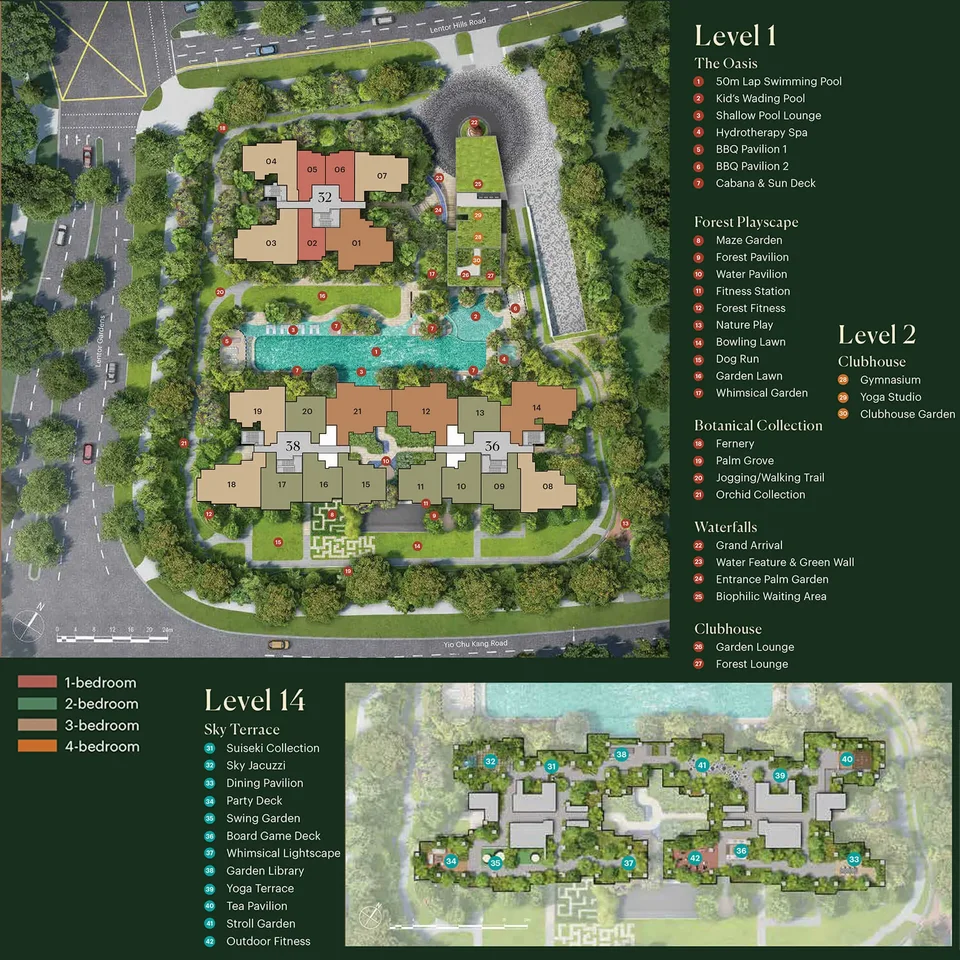 Site plan of Lentoria in Singapore