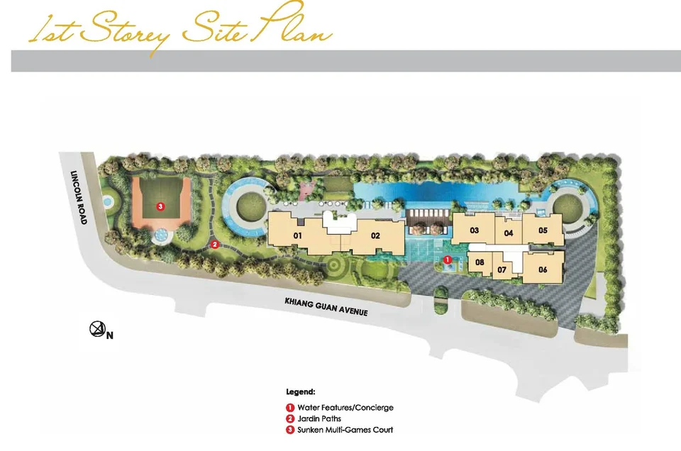 Site plan of Lincoln Suites in Singapore