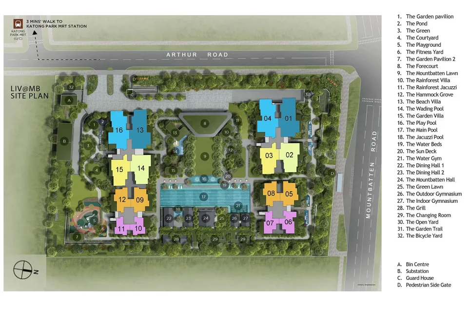 Site plan of Liv @MB in Singapore