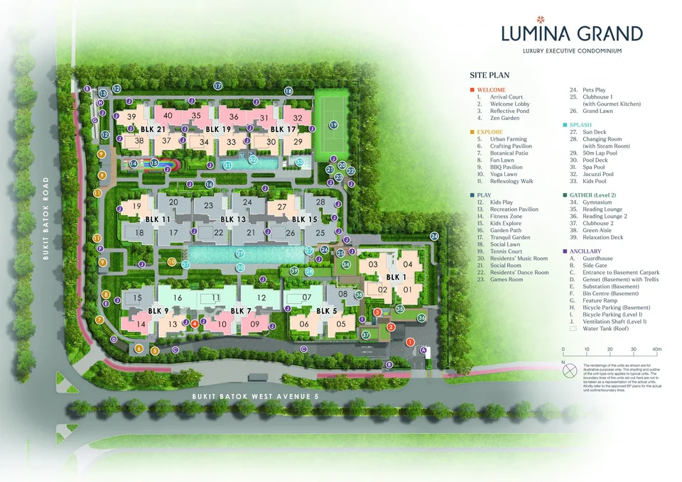 Site plan of Lumina Grand in Singapore