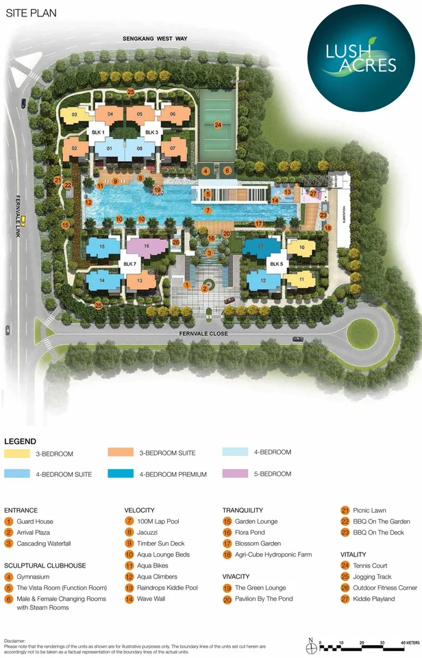 Site plan of Lush Acres in Singapore