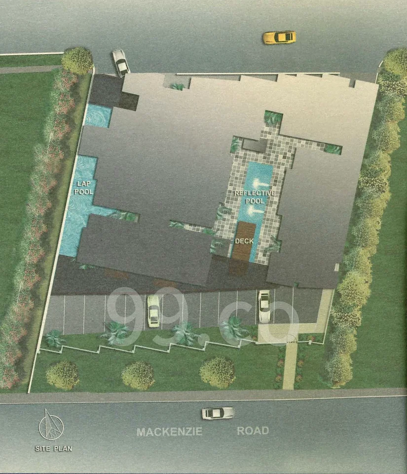 Site plan of Mackenzie 88 in Singapore