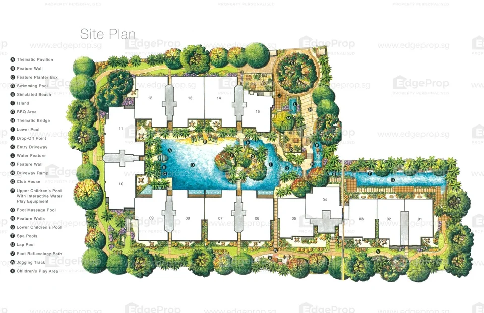 Site plan of Malvern Springs in Singapore