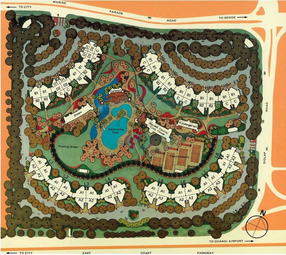 Site plan of Mandarin Gardens in Singapore
