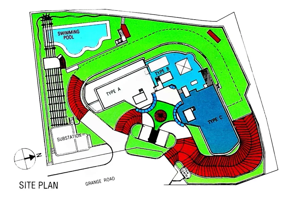 Site plan of Manhattan Mansions in Singapore