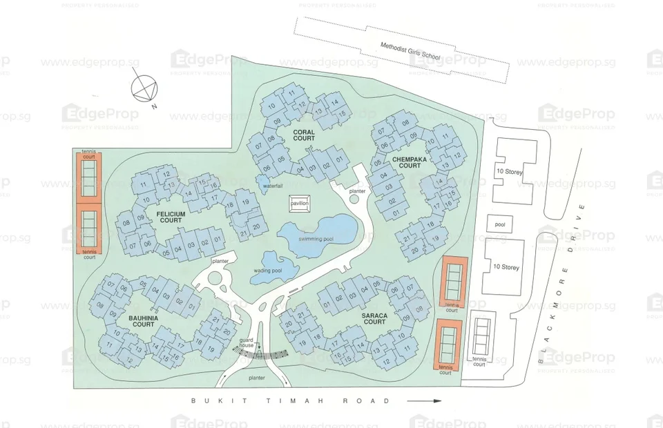 Site plan of Maple Woods in Singapore
