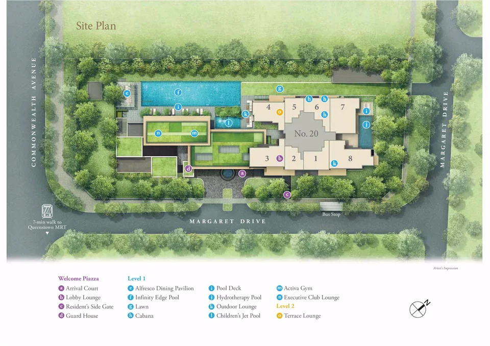 Site plan of Margaret Ville in Singapore